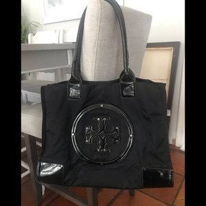 Tory Burch large Ella black tote